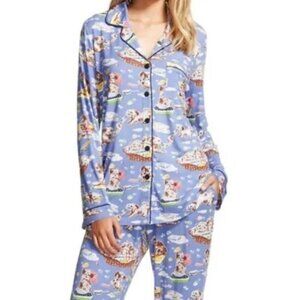 Nick & Nora Modal Puppy Bathtime Bedtime Pajamas Set Sz Medium So soft!